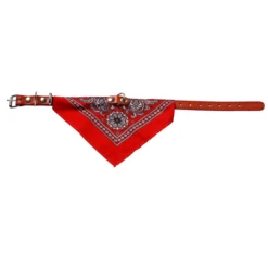 Adori Hondenhalsband Met Zakdoek Leer Rood 45 Cm