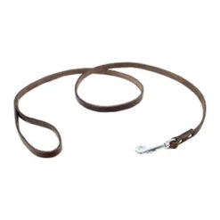 Tijssen Halsband & Lijn Vetleer - Bruin - Lijn - 12 Mm X 130 Cm